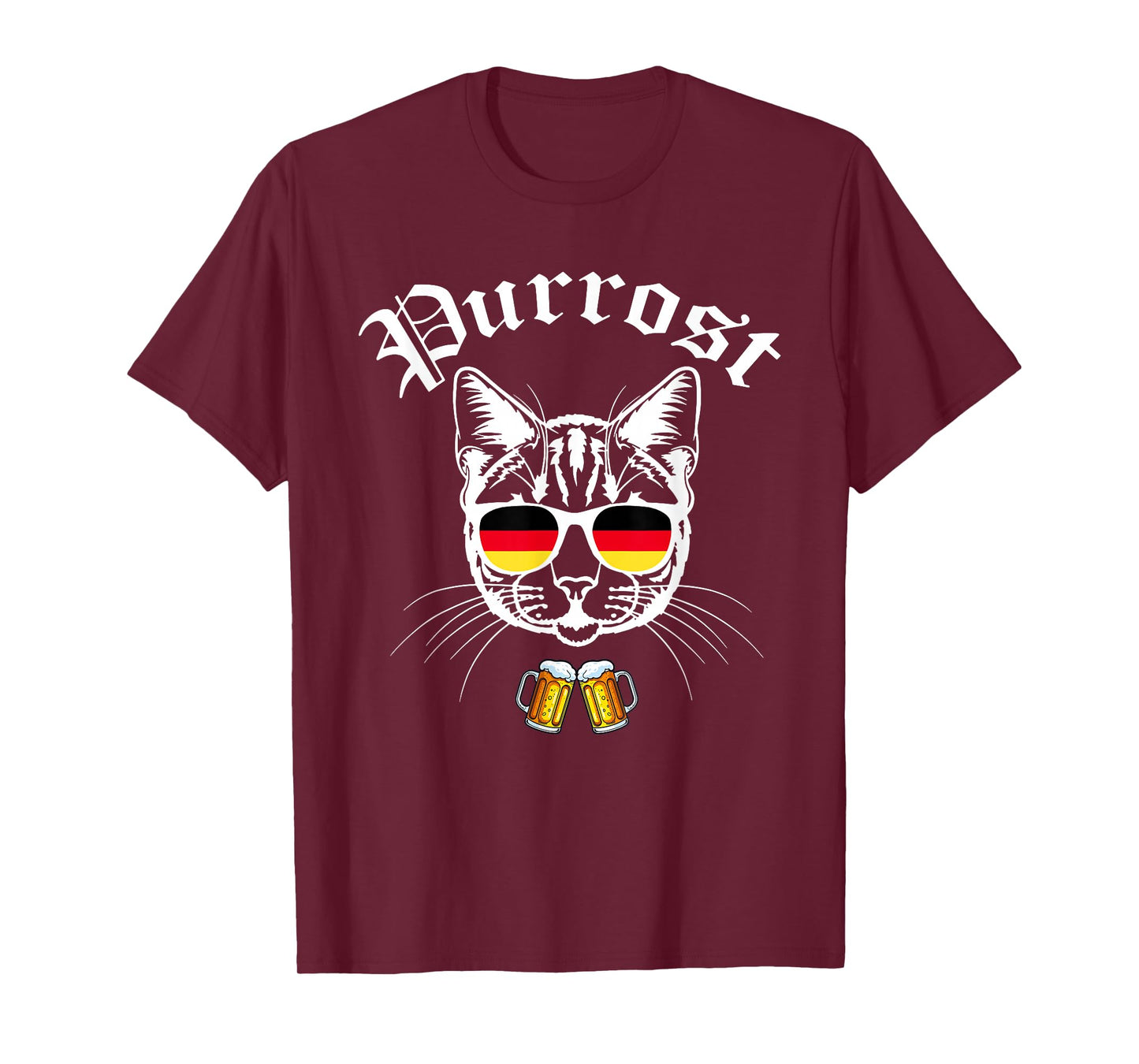 Oktoberfest Prost Funny German Flag Pun Purrost Cat Festival T-Shirt