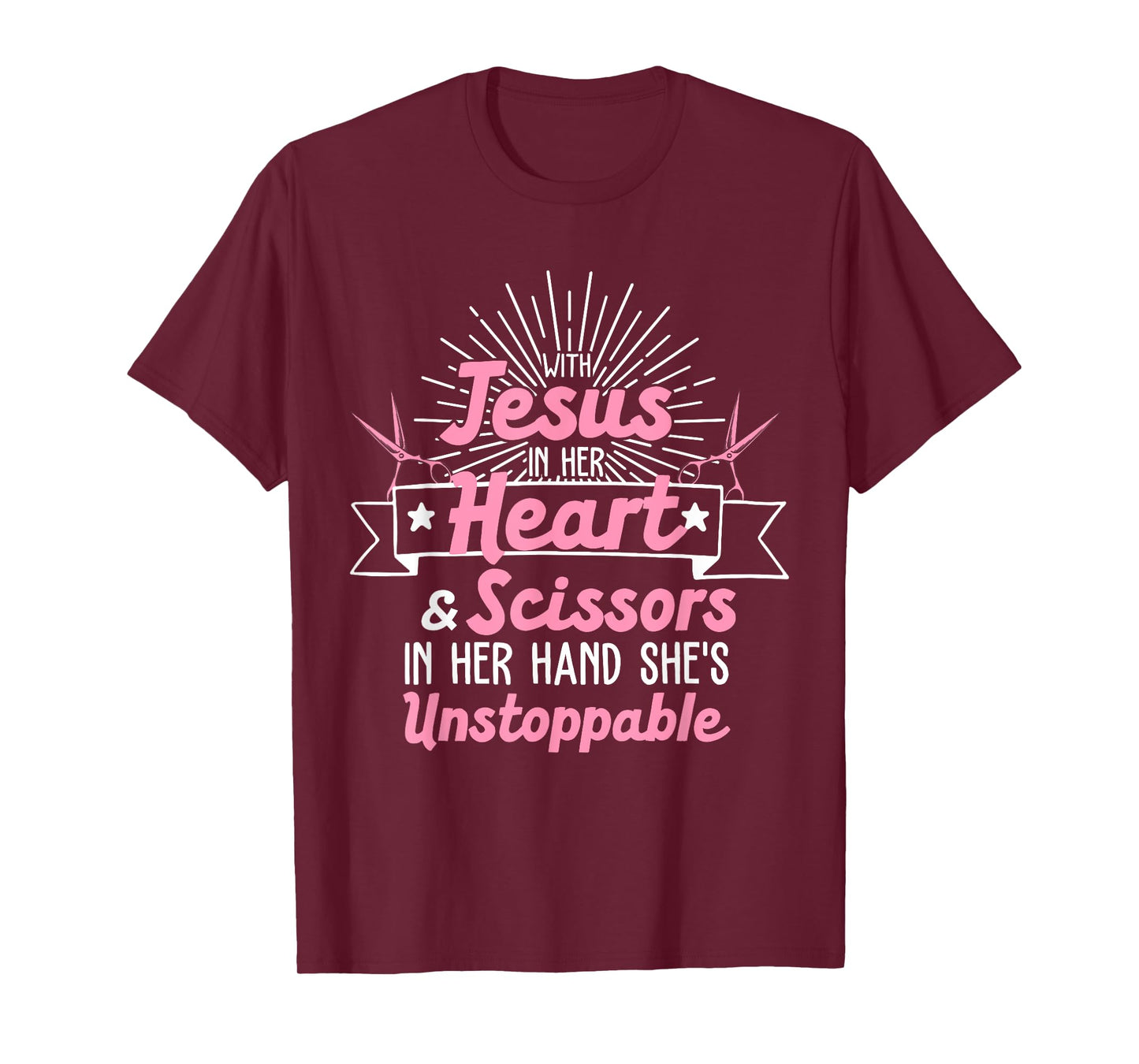 Best Hair Dresser Gift Idea Jesus Religious Quote Funny Hairdresser Designs Girls Women Christian Hairstylists T-Shirt, Black