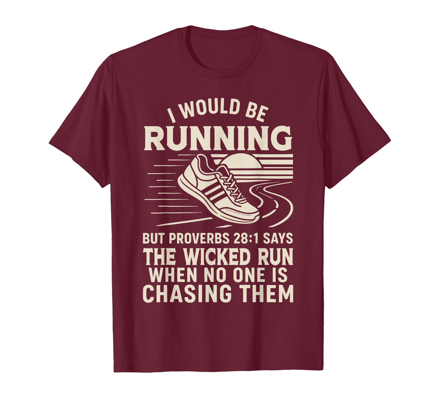 Running Runner Half Marathon Christian Bible Quote Faith I T-Shirt