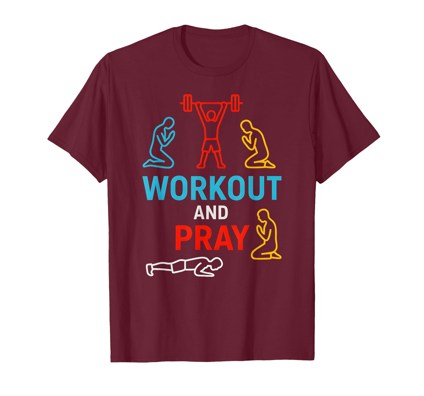 Faith Fitness Workout Pray Cool Mens Christian Faith T-Shirt