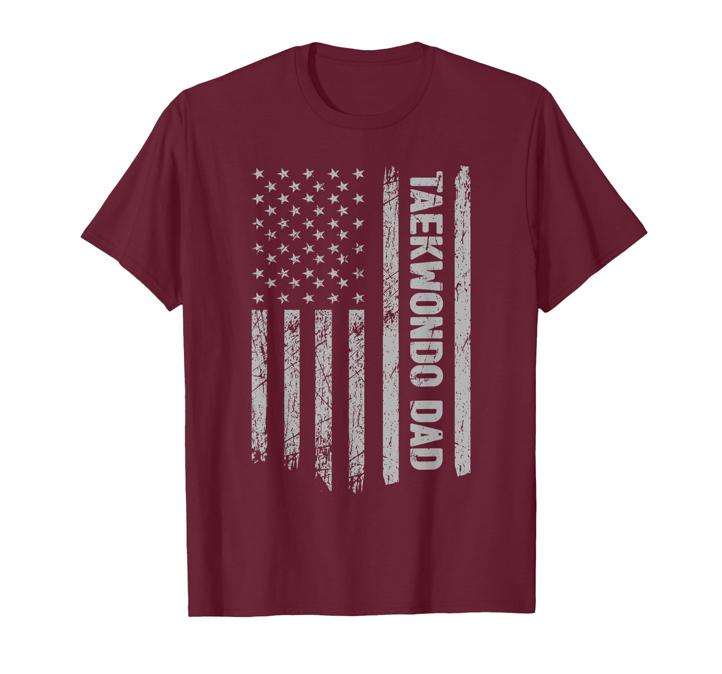 Funny Taekwondo Dad America US Flag Patriot - Vintage Gift T-Shirt