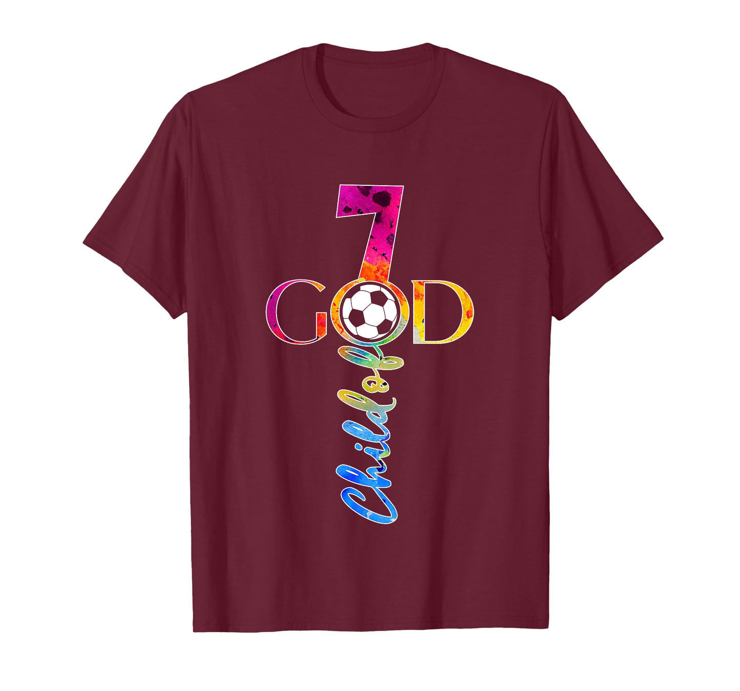 JESUS 7 YEARS CHILD OF GOD SOCCER 7TH BIRTHDAY T-Shirt