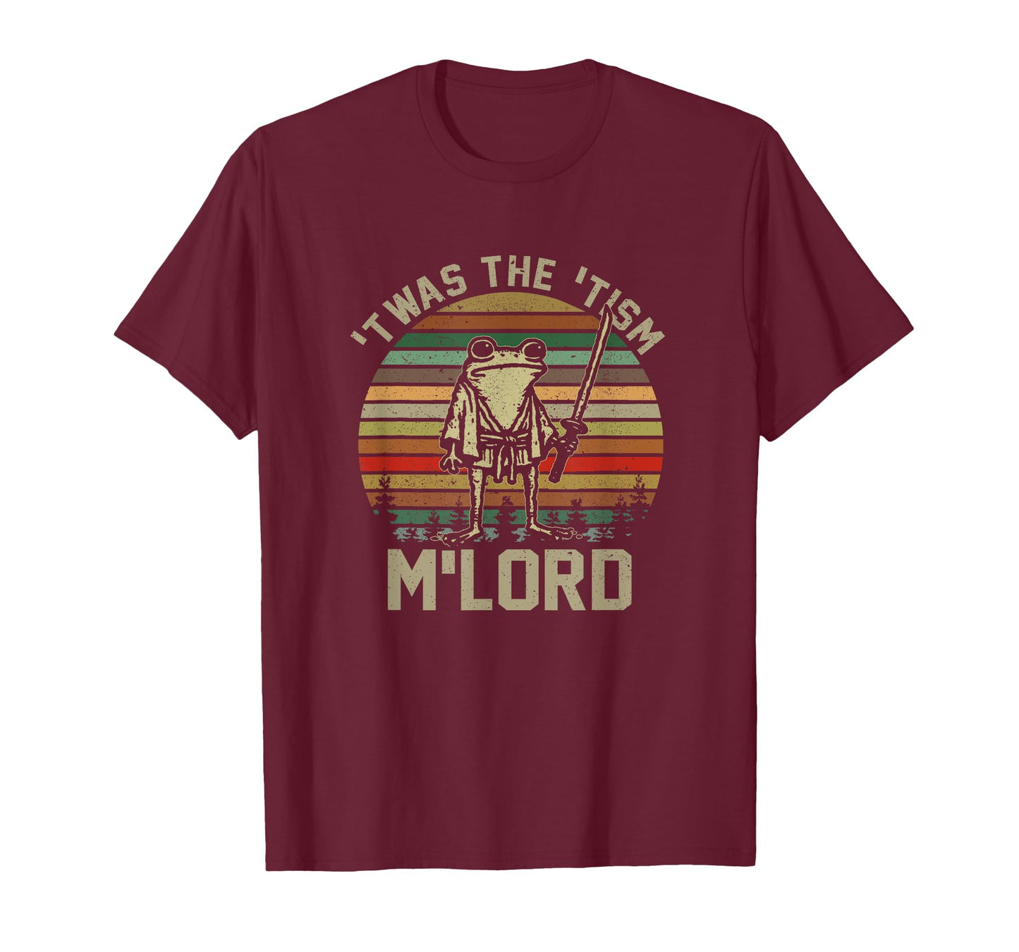 Vintage T'was the 'Tism M'Lord Funny Medieval Knight Frog T-Shirt