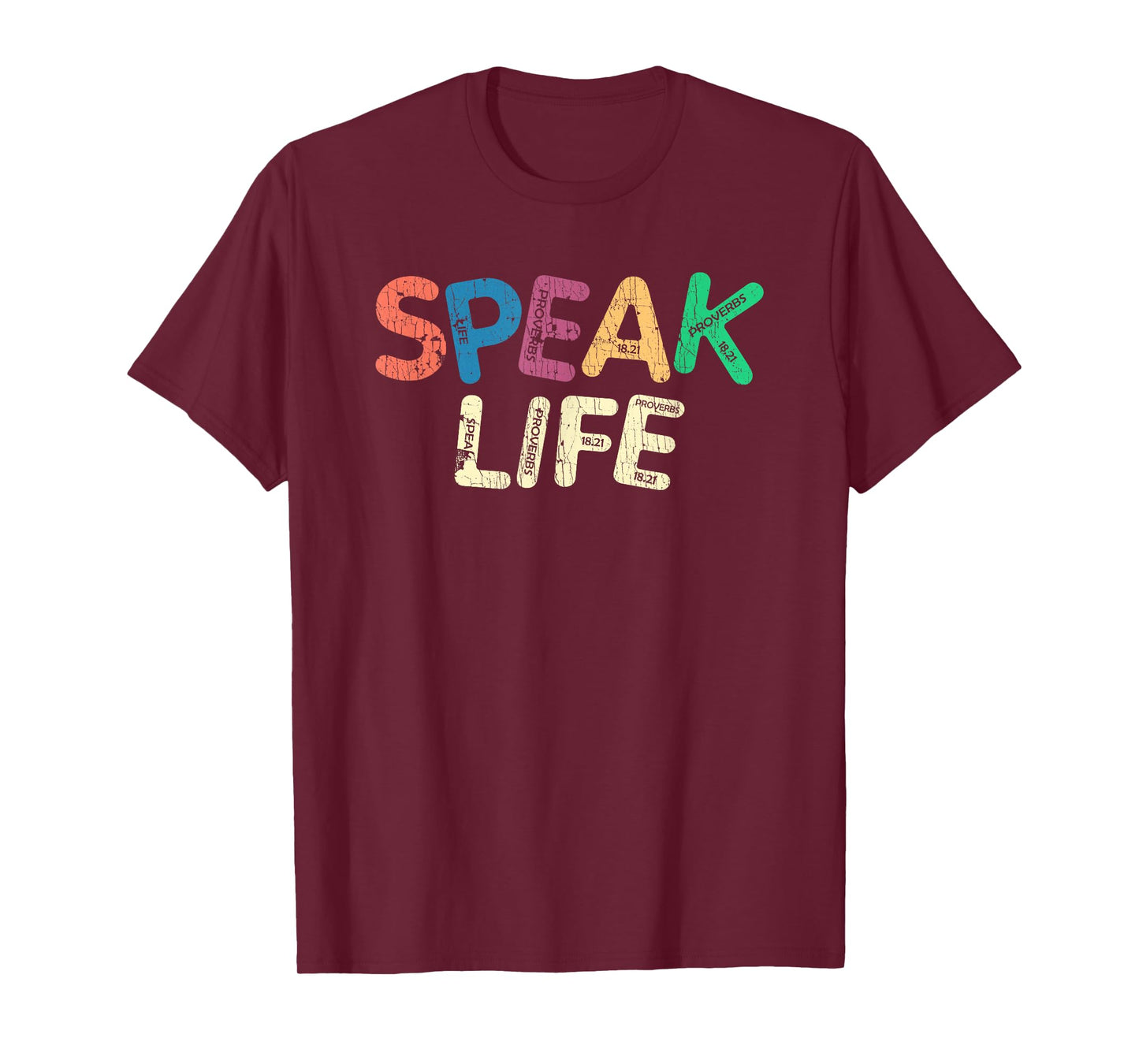 Speak Life Proverbs Cross Christian Quote T-Shirt