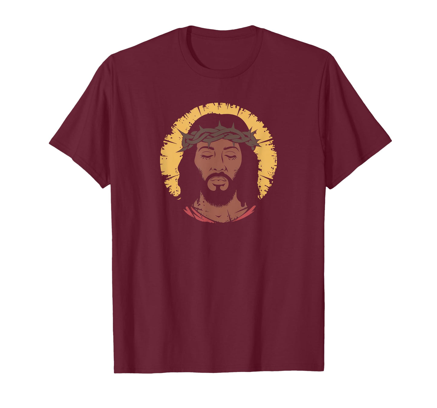 African American Jesus Portrait Black Christian T-Shirt