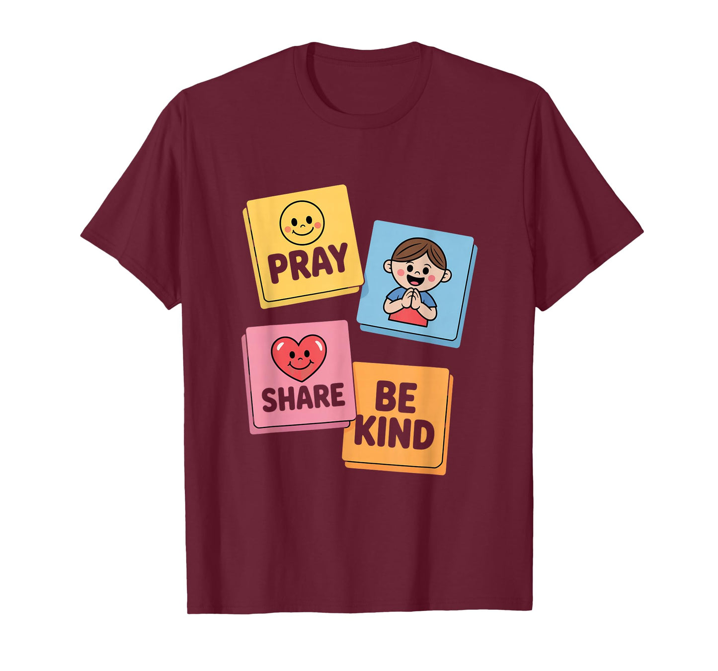 Pray Share Be Kind Kids Christian Sunday School T-Shirt