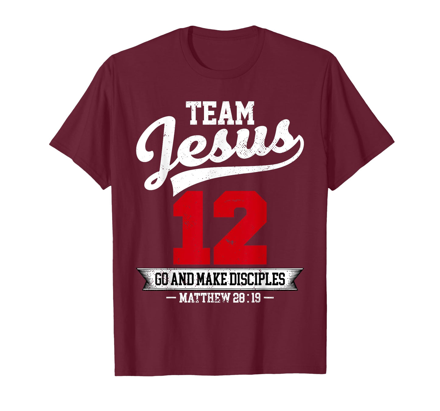 Jesus and Baseball Team Jesus Christian Matthew 28:19 Verse T-Shirt
