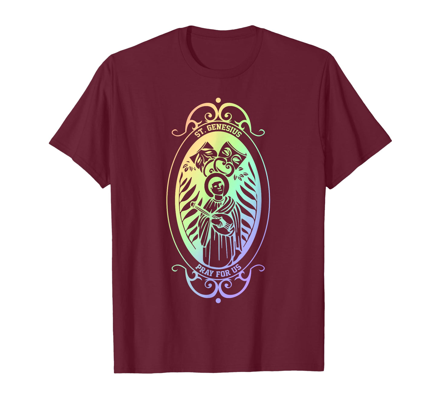 Spiritual Religious Christian Catholic St Genesius T-Shirt T-Shirt