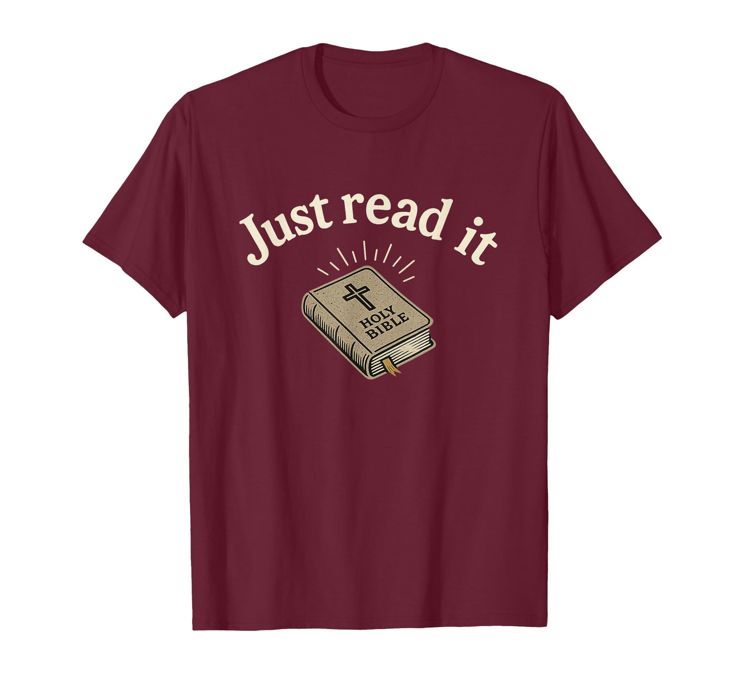 Just Read It | Holy Bible - Cartoon Cross Evangelist T-Shirt