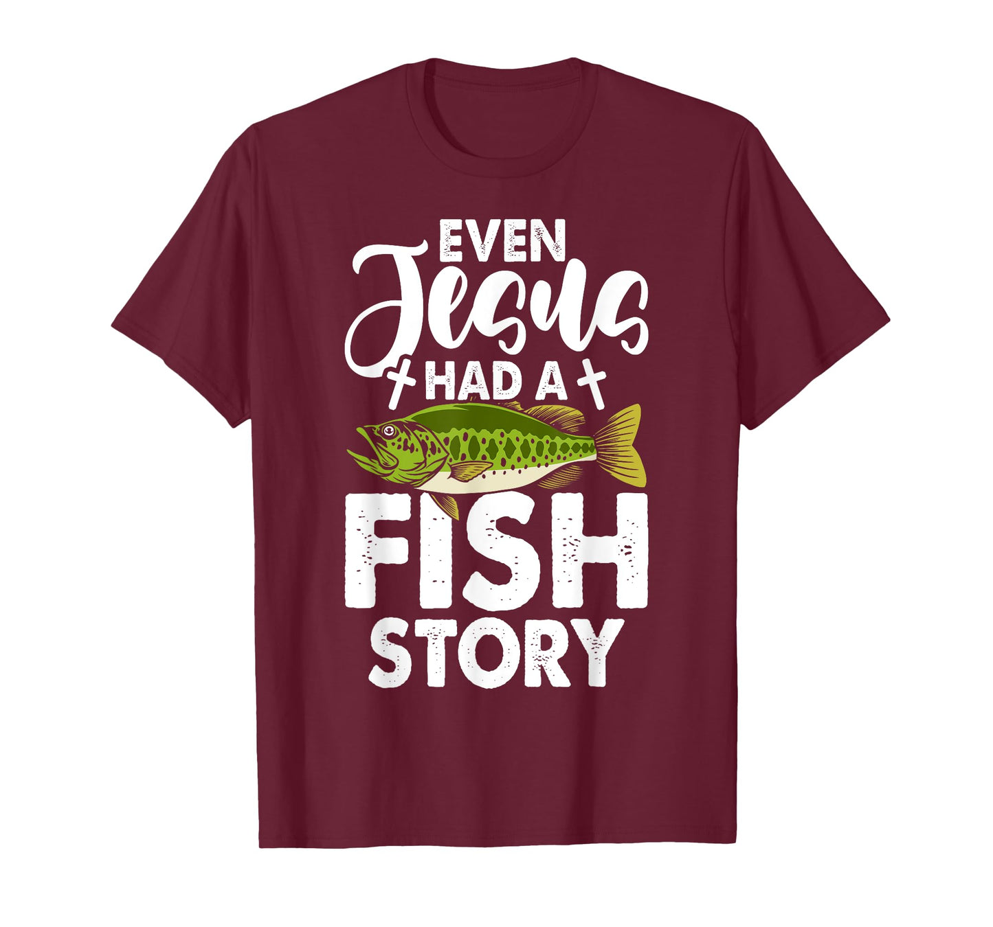 Jesus Fish Story Fisherman God Christ Fishing Christian T-Shirt