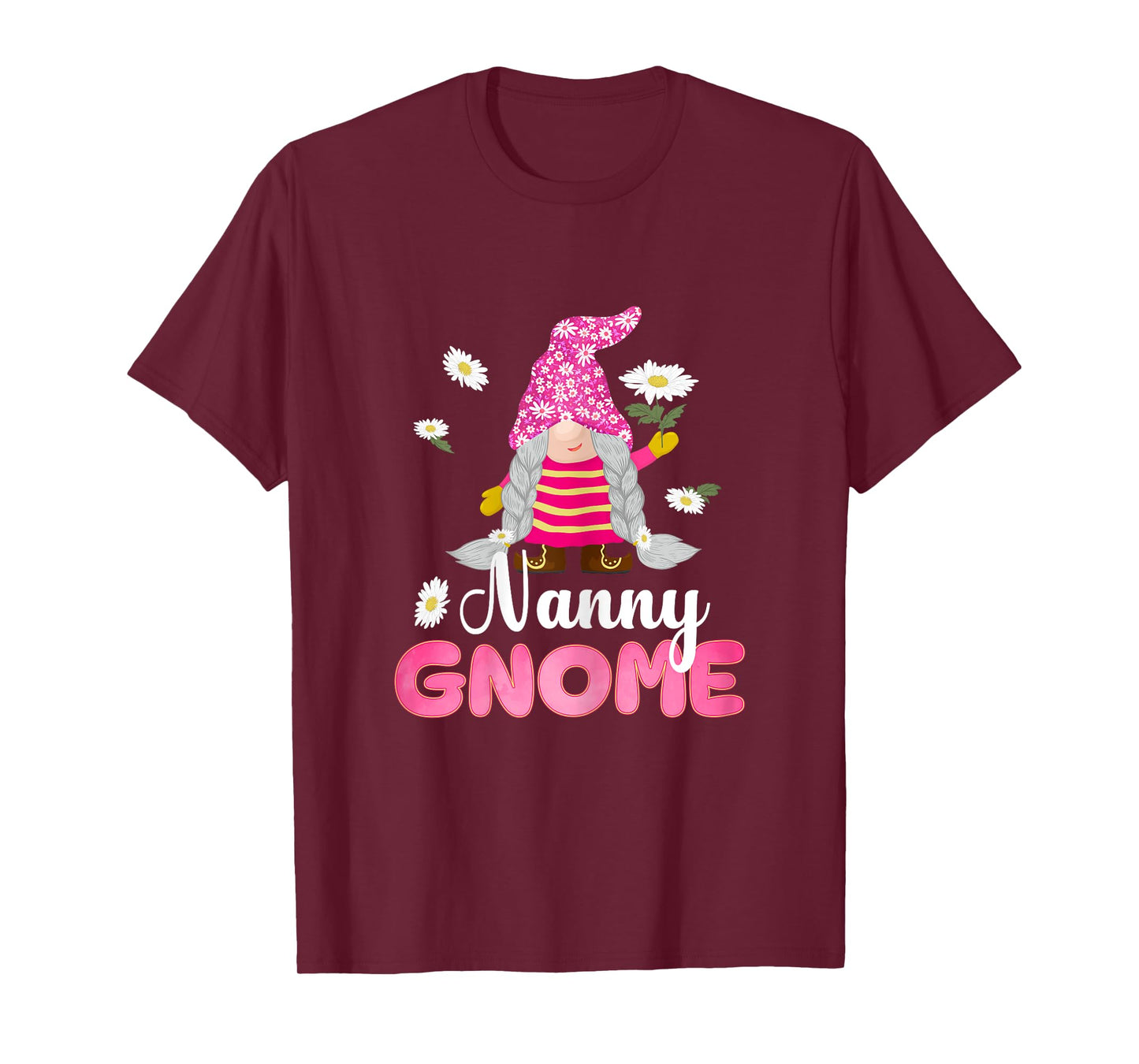Cute Nanny Gnome Flower Gifts For Mother's Day Mom Grandma T-Shirt