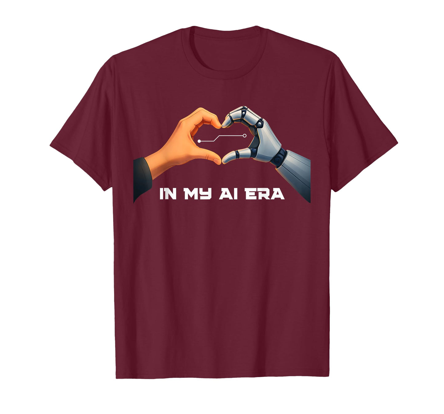 In My AI Era Technology AI Robotic Arms Heart Data Connect T-Shirt