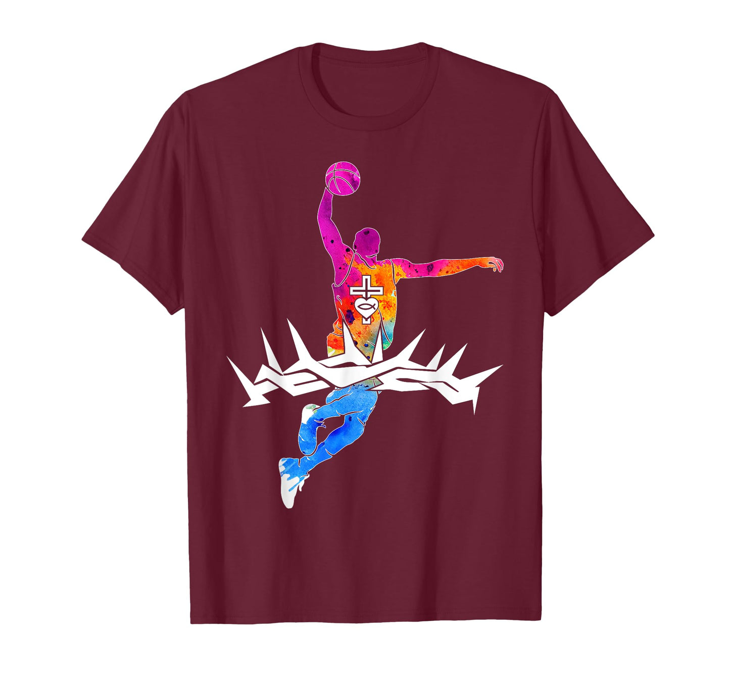 Religious Jesus Basketball Christian GOD Basketball T-Shirt
