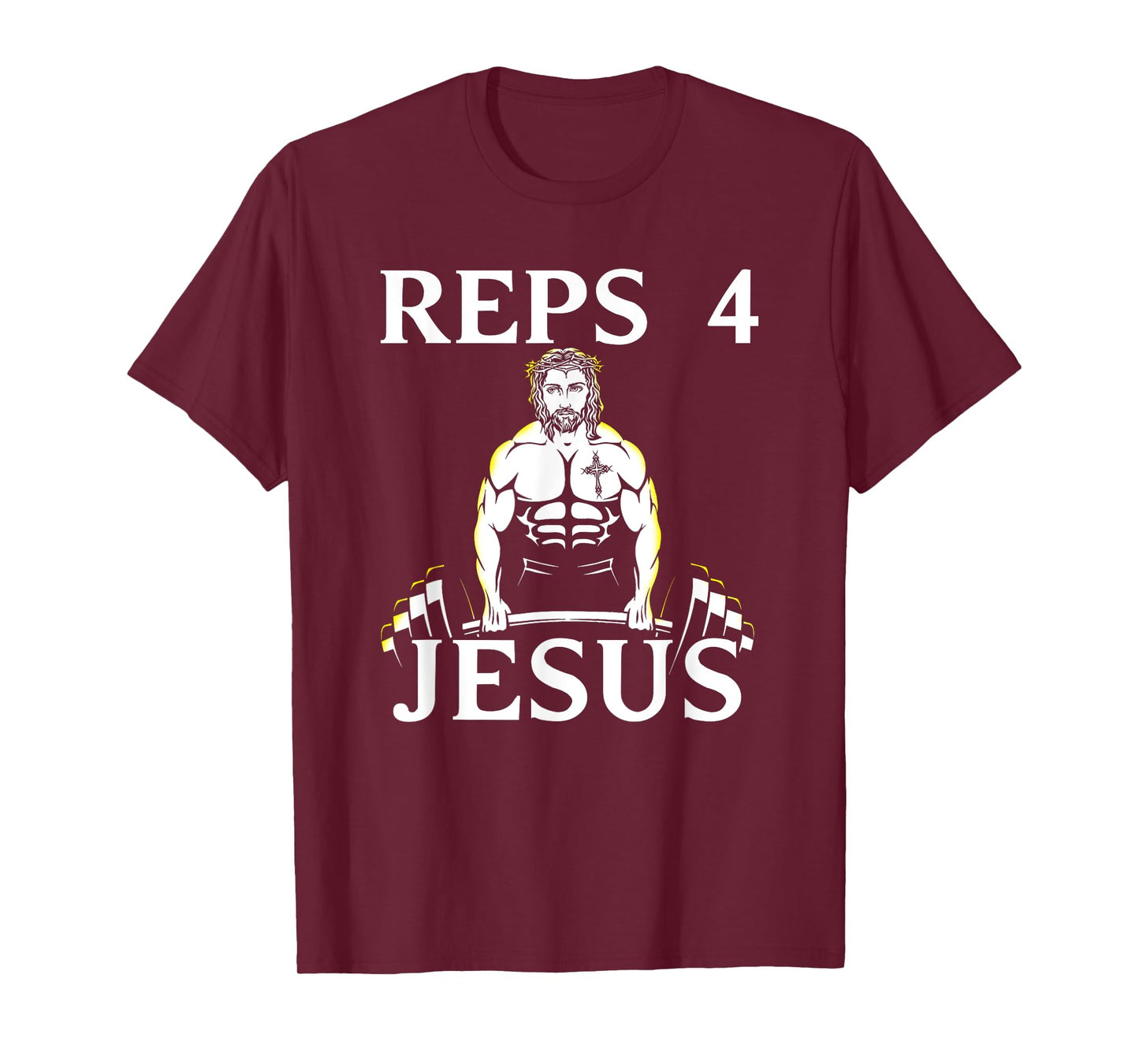 Reps For Jesus - Funny Weightlifting Tshirt for Christians! T-Shirt