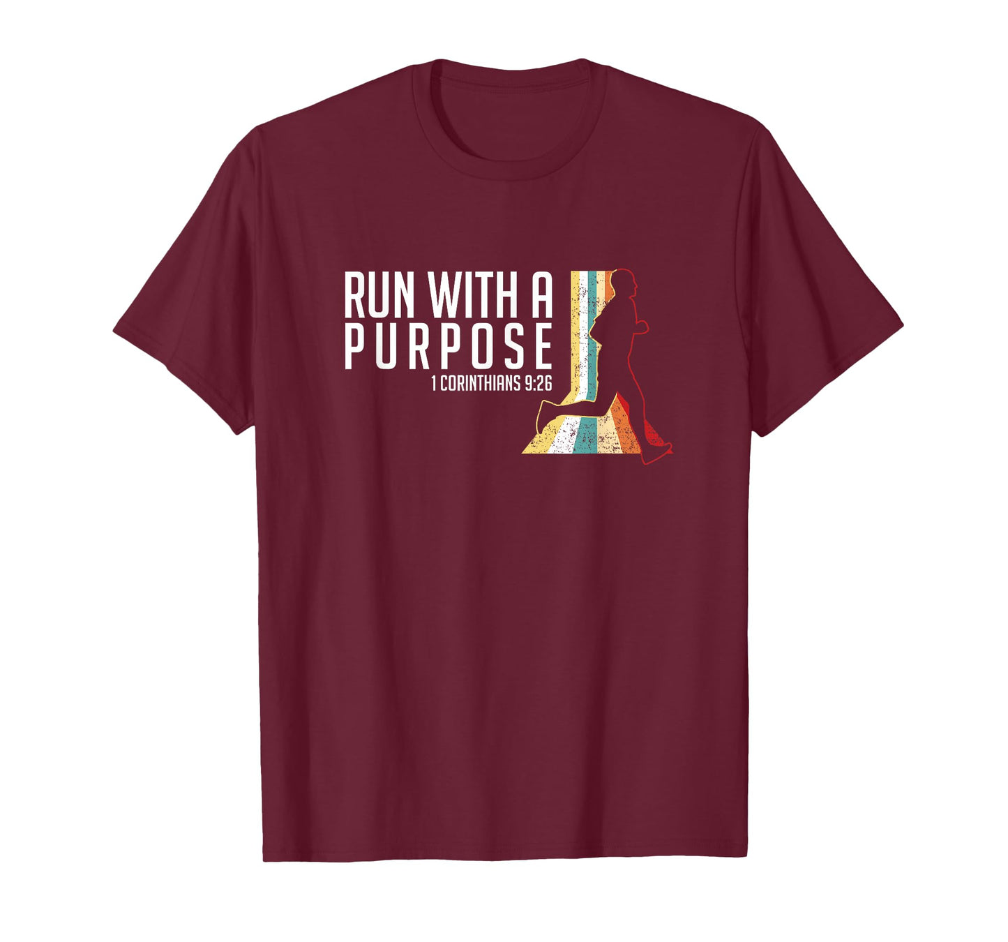 Bible Verse 1 Corinthians 9 26 Running Fitness T-Shirt