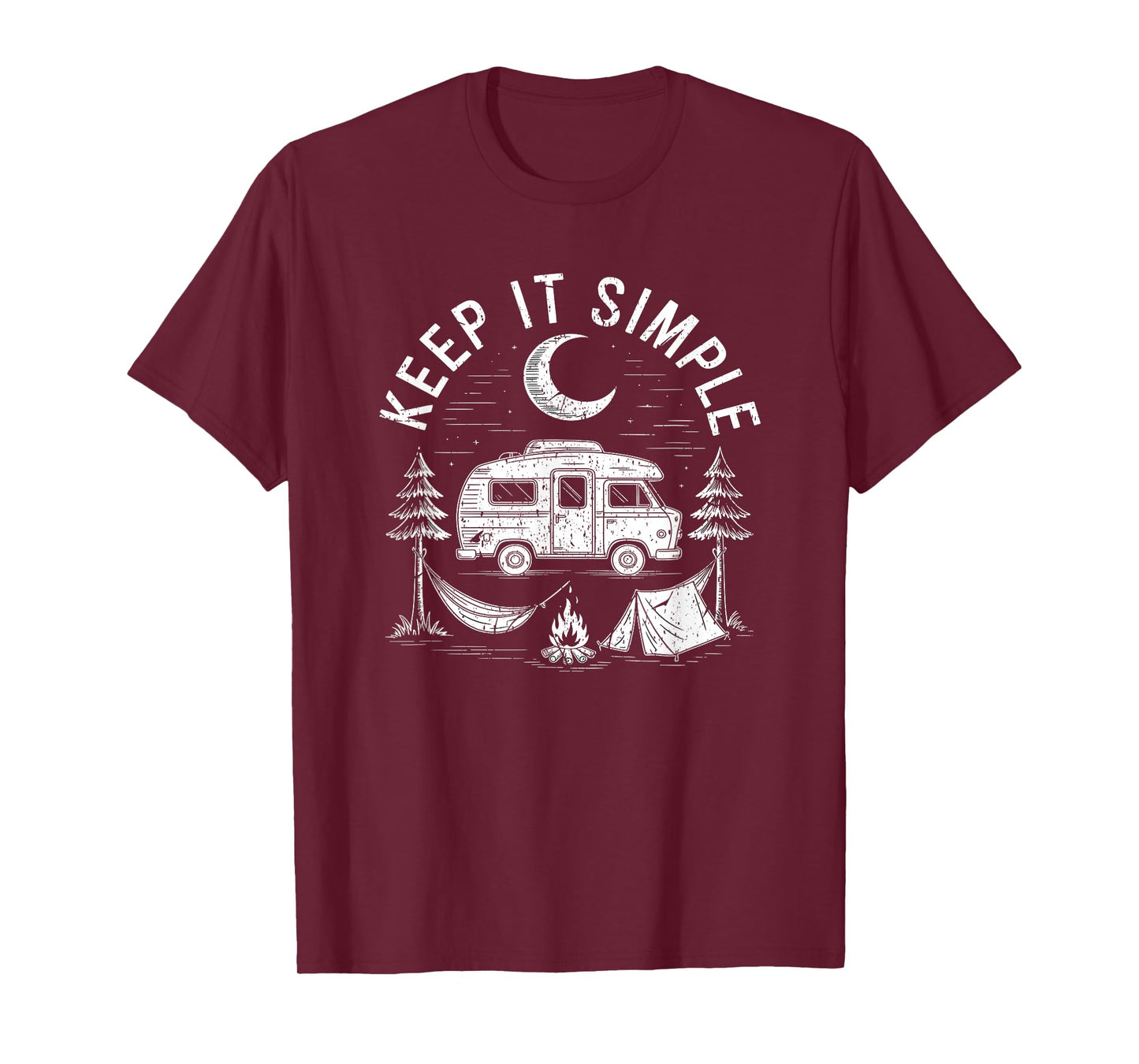Camping Minimalist Keep It Simple Outdoor Gift T-Shirt