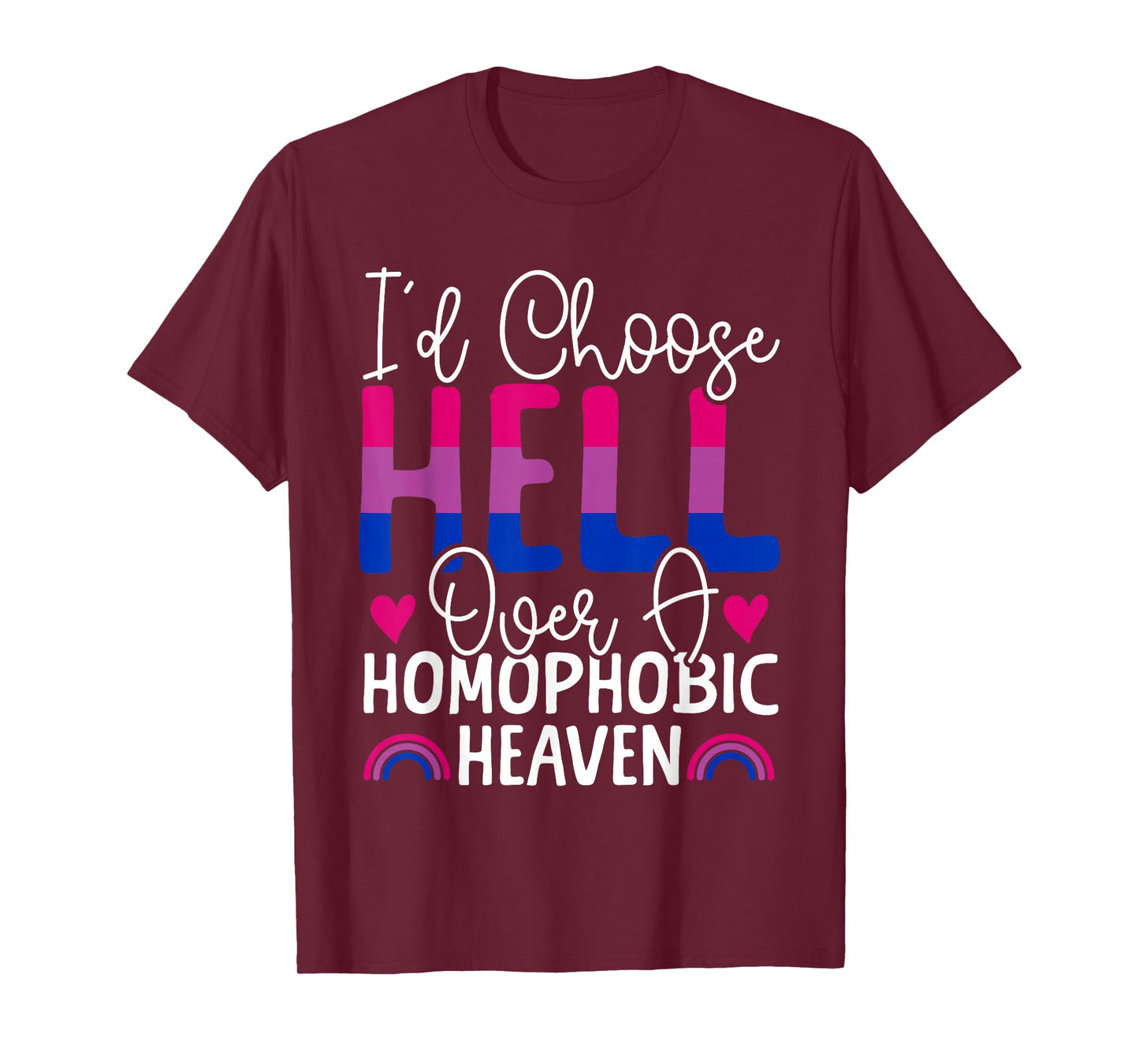 Bisexual Bi Pride Flag Colors Bible Faith Christian I'd T-Shirt
