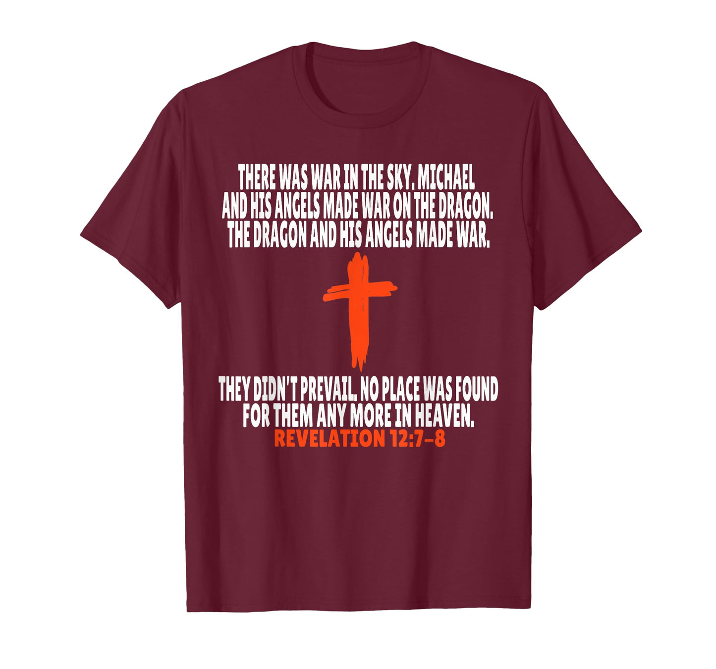 Revelation 12:7-8 Bible Verses Scripture T-Shirt