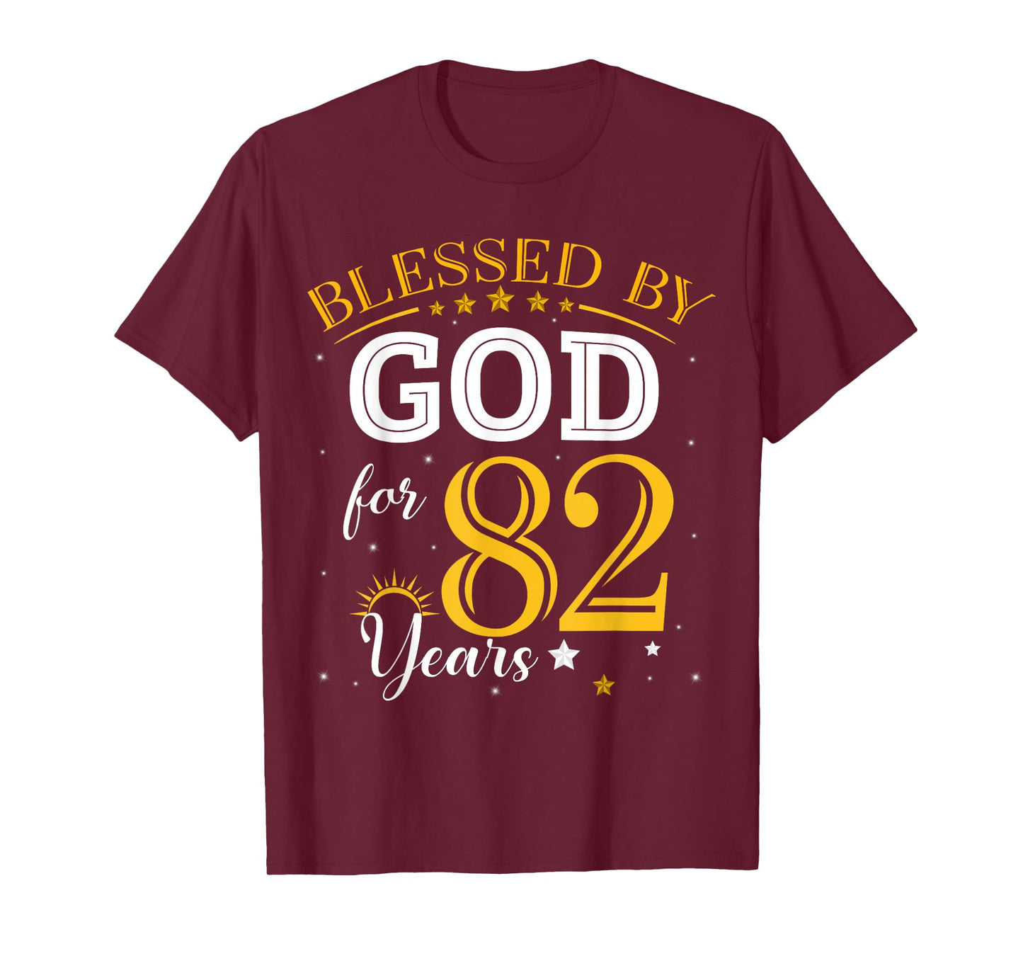 Vintage Blessed by God For 82 Years Old 82nd Birthday Girl T-Shirt