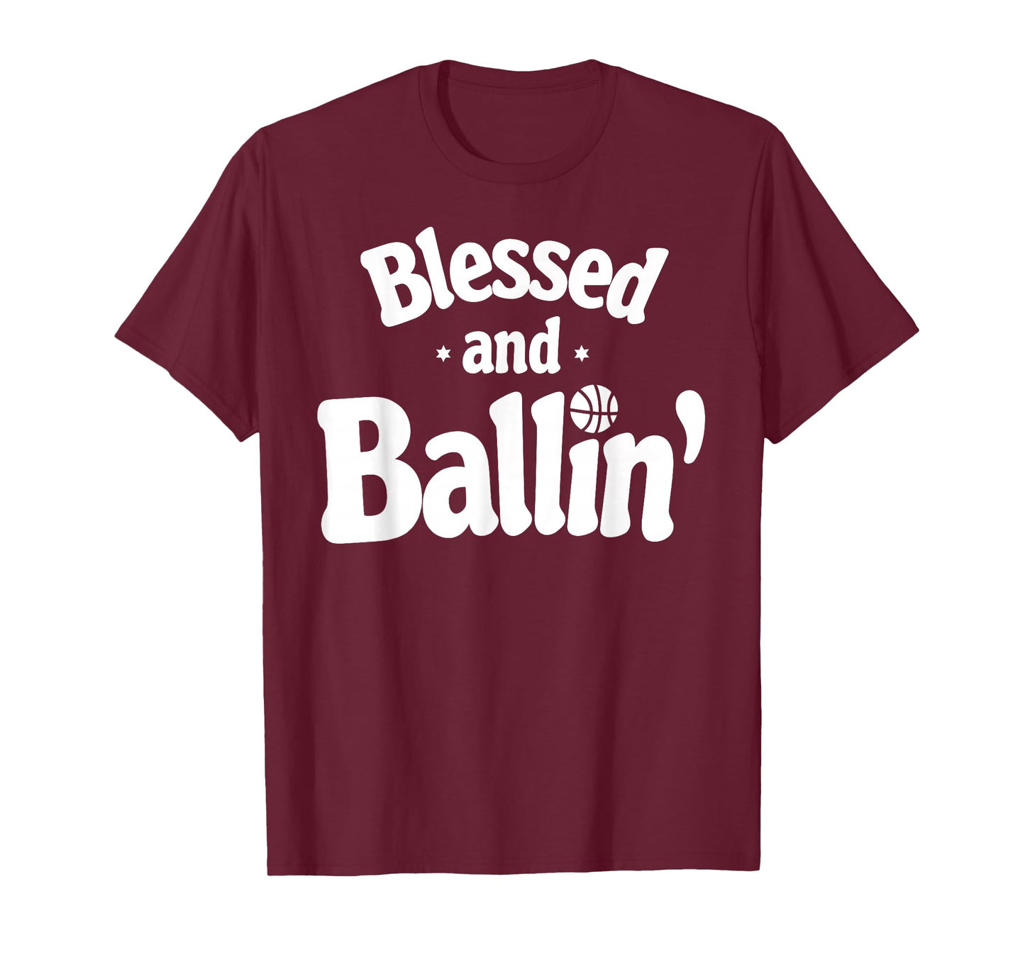 Blessed and Ballin’ – Funny Hoops Faith Design T-Shirt