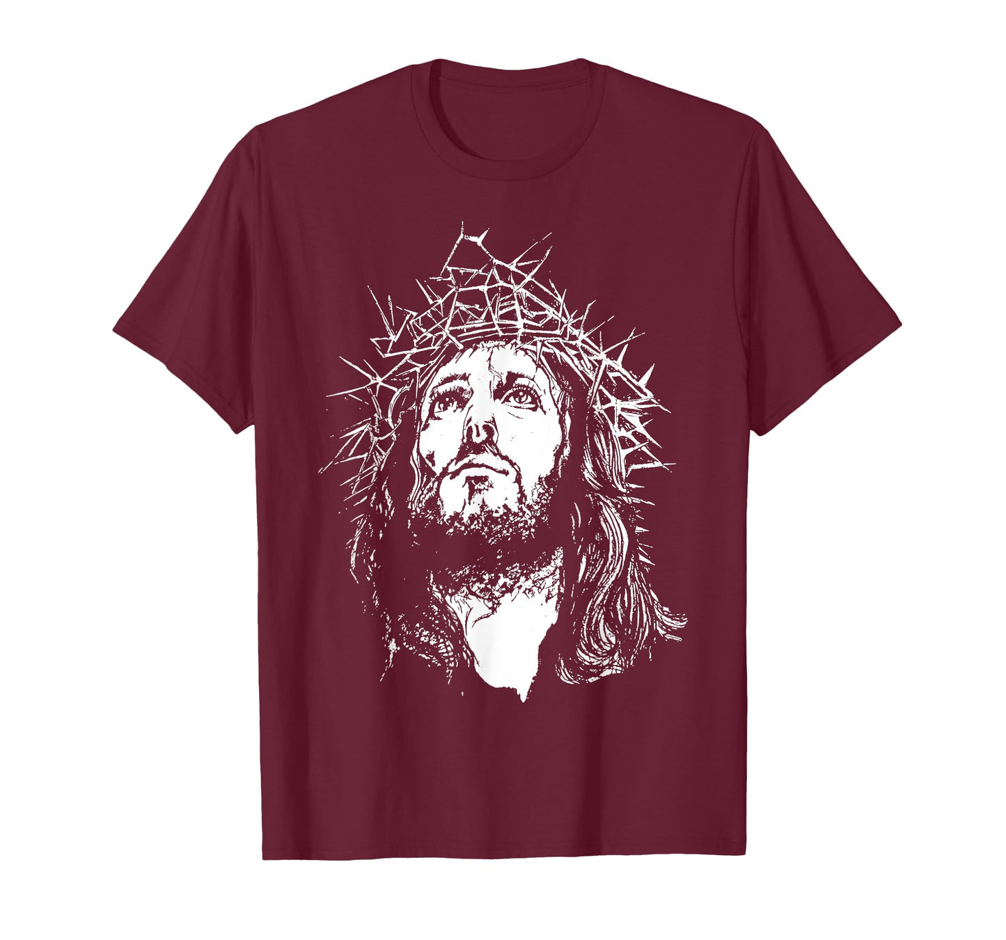 Image Face Of Jesus On A Cross With Crown Of Thorns T-Shirt