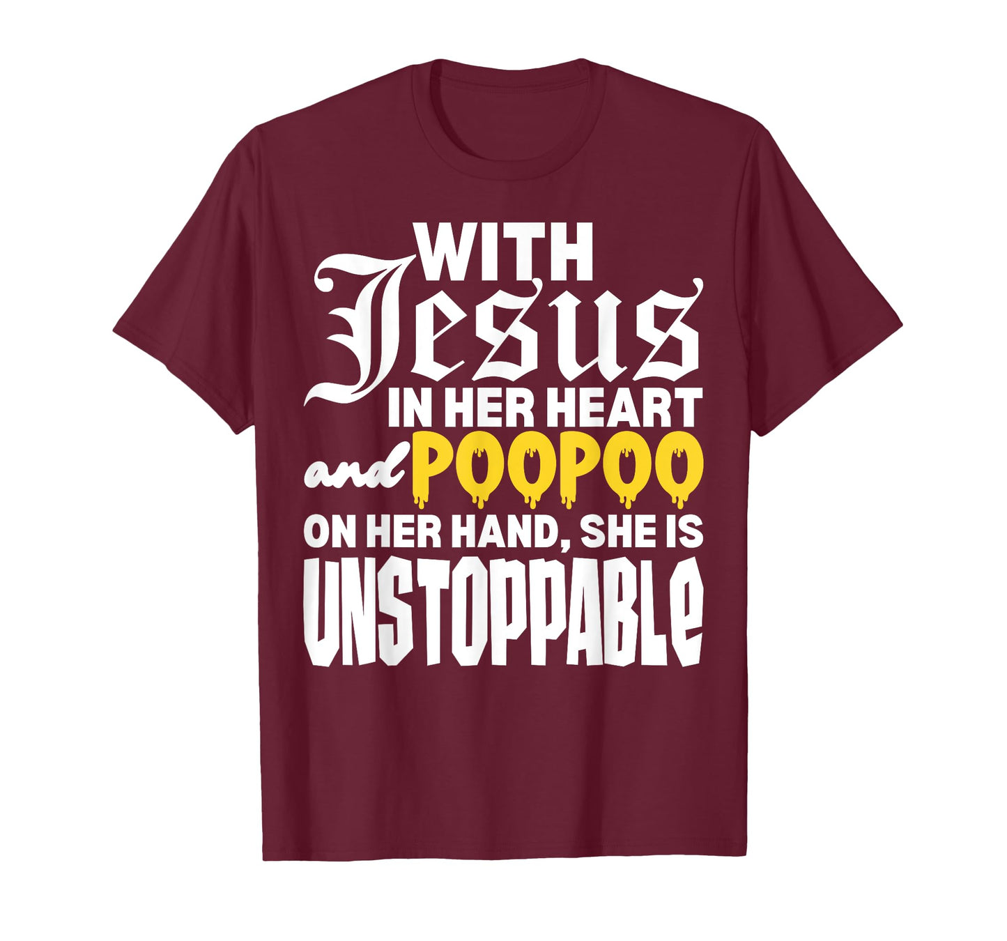 With Jesus In Her Heart Embarrassing Internet Memes Funny T-Shirt