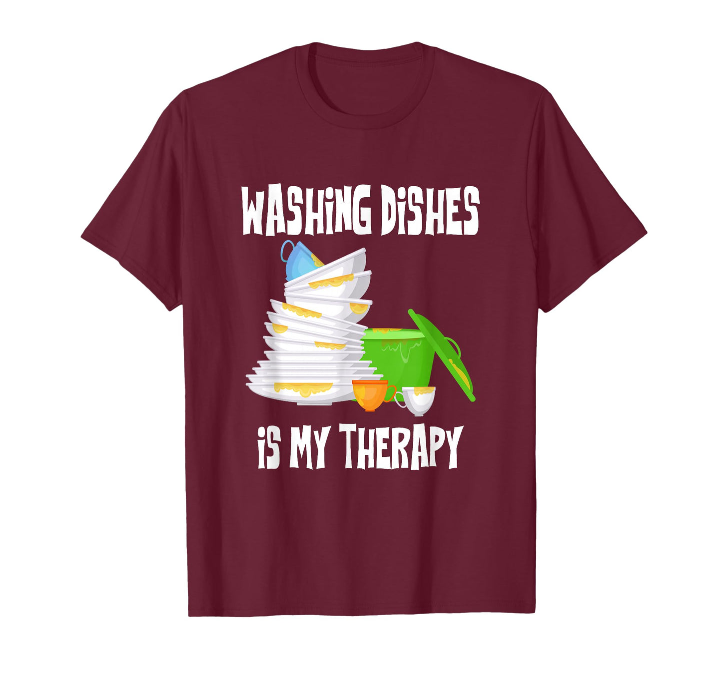 Funny Therapeutic Dishes Washing Kitchen Quotes Christmas T-Shirt