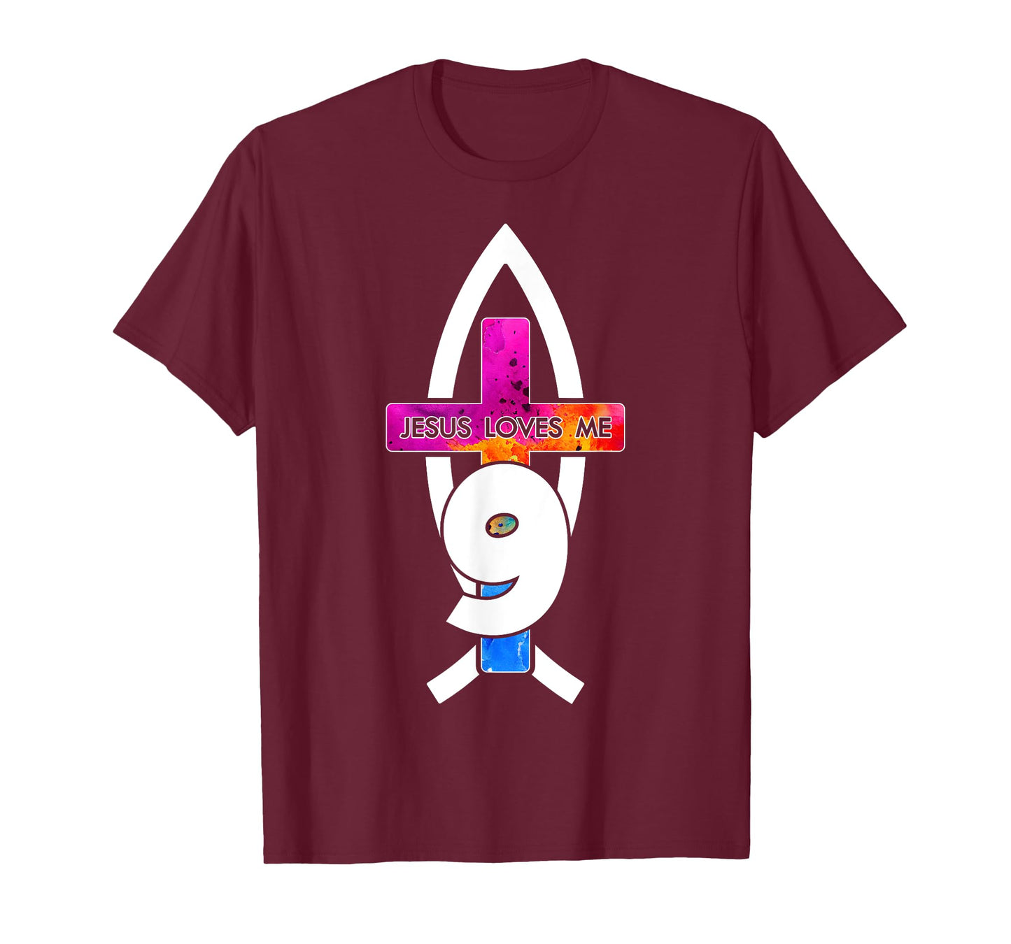 Jesus Loves ME 9 Religious 9 Years Jesus 9TH Birthday T-Shirt
