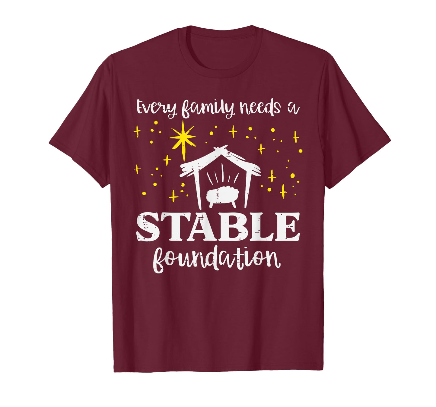 Family Stable Foundation Christian Jesus Christmas Xmas T-Shirt