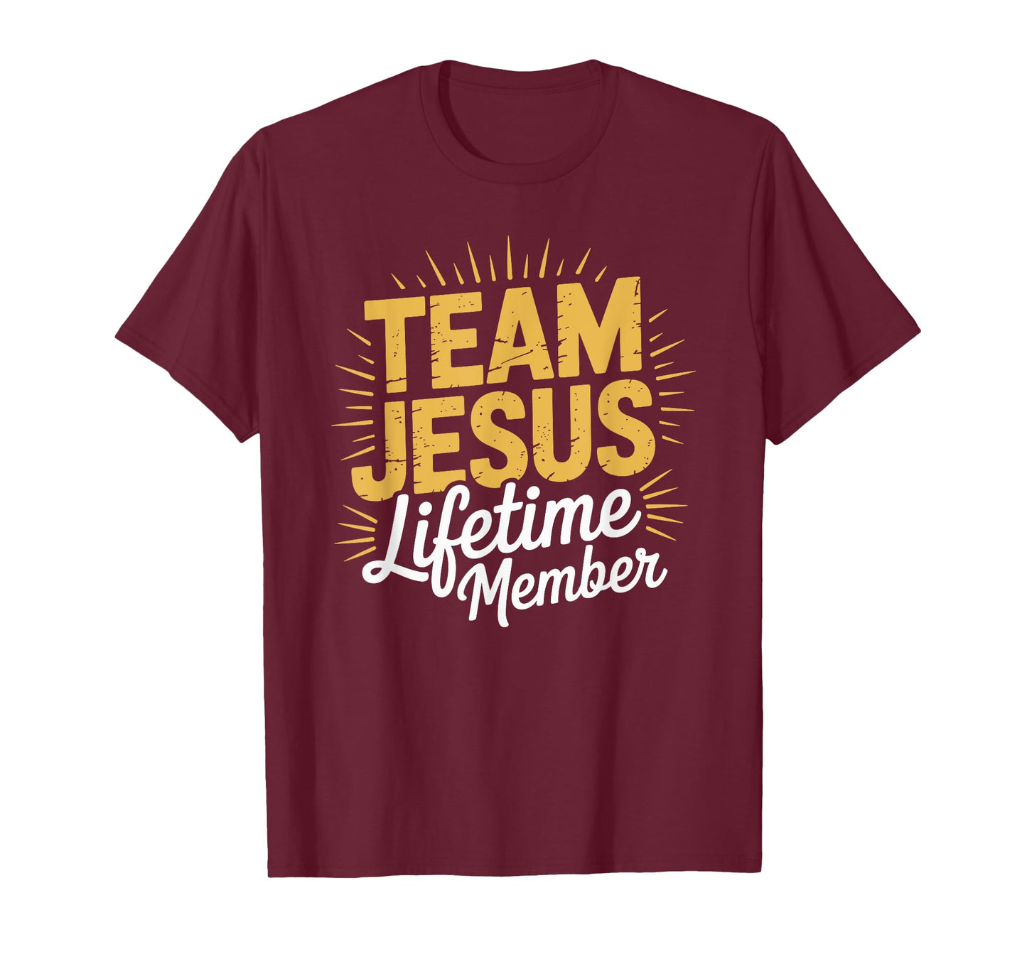 Team Jesus Lifetime Member Faith Retro Christian Saying T-Shirt