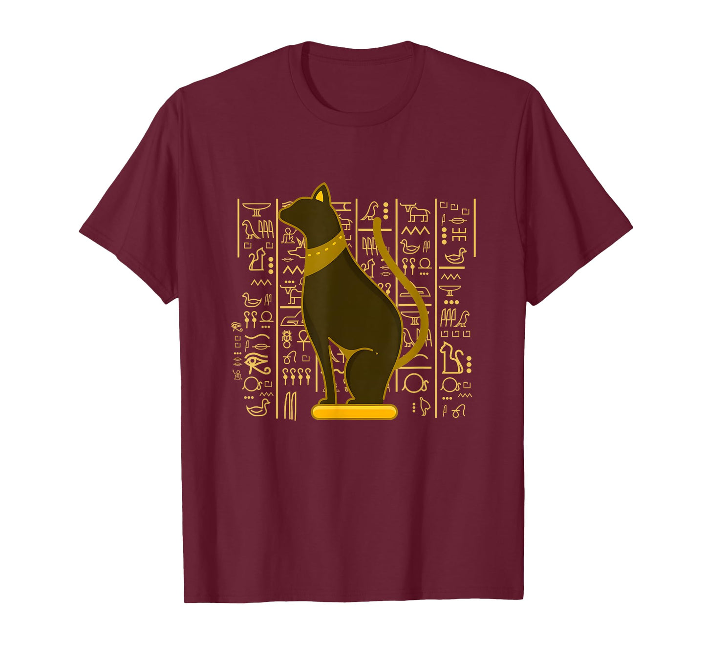 Bastet Ancient Egypt Cat God Hieroglyphic Egyptian History T-Shirt