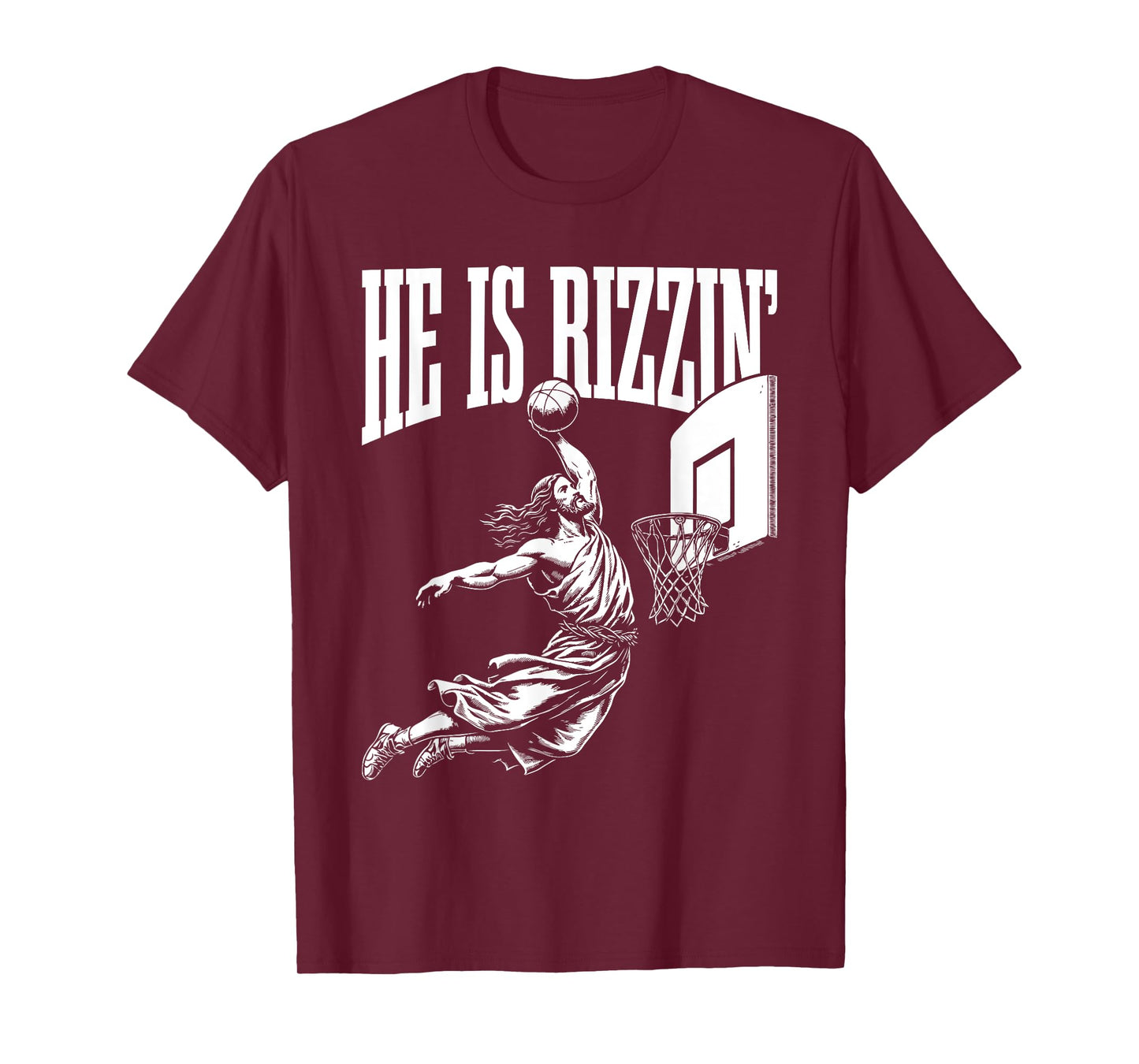 He Is Rizzin Funny Easter Rizz Meme Basketball T-Shirt