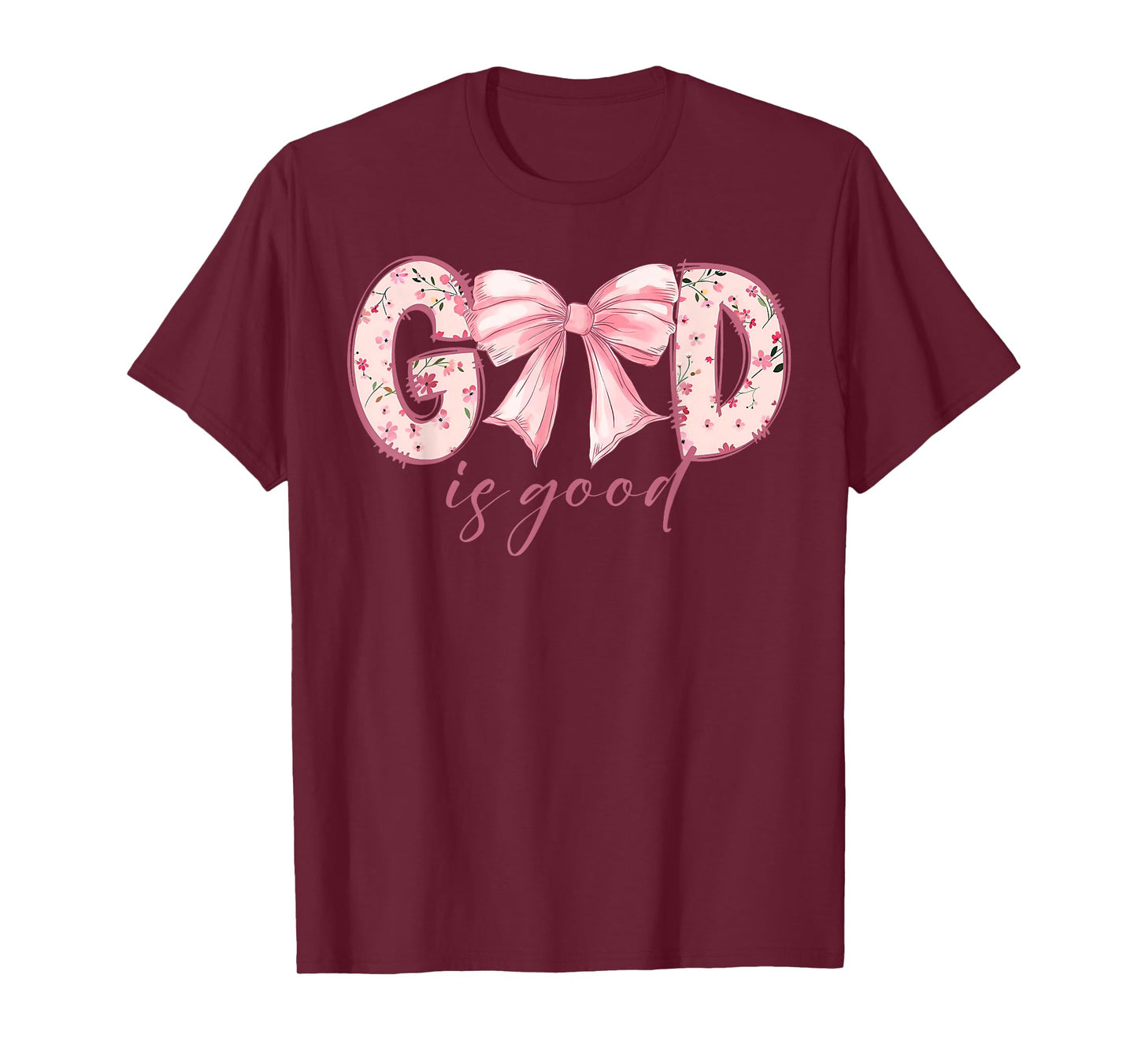 God Is Good Jesus Christian Coquette Bow Happy Easter Day T-Shirt