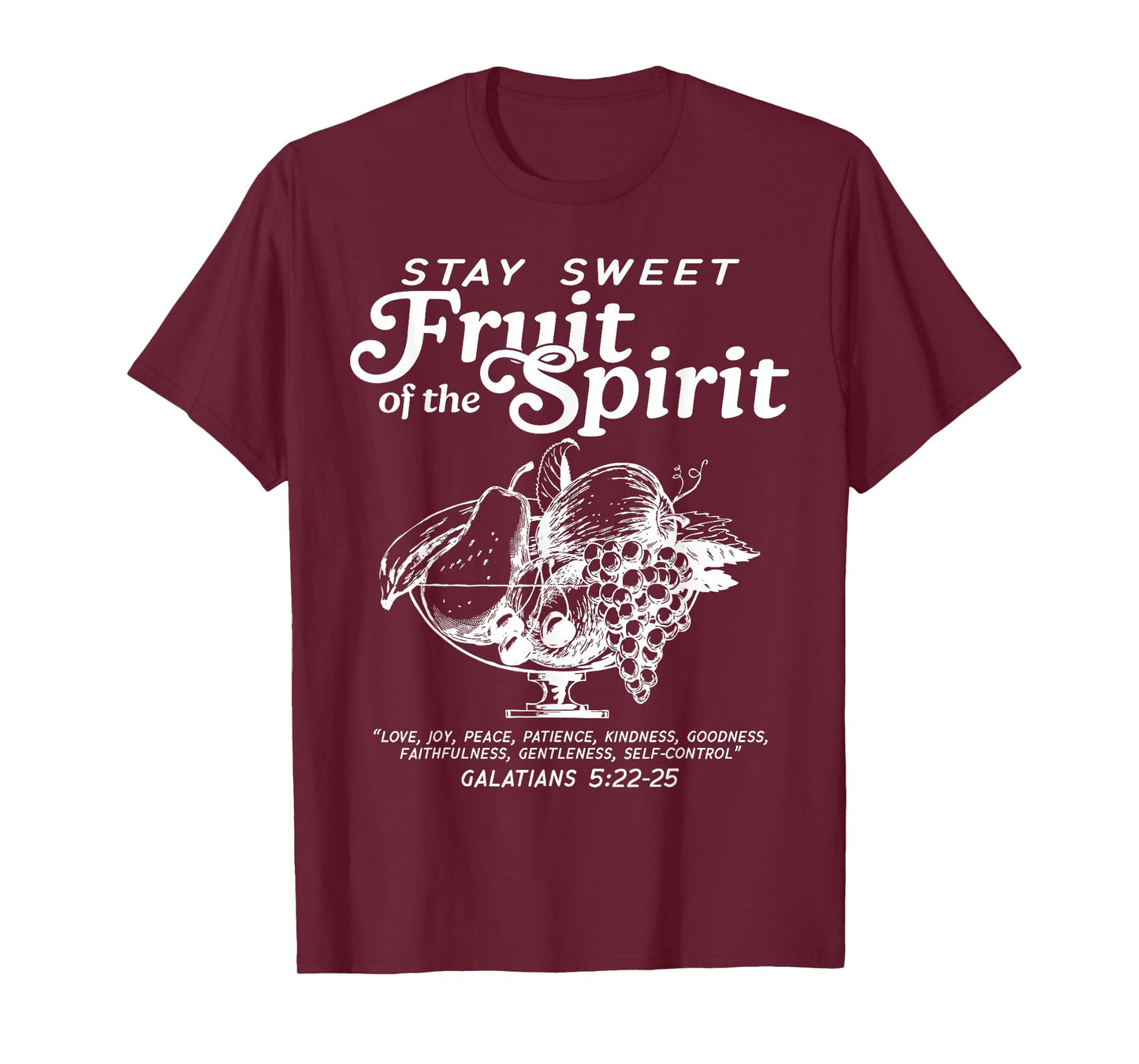 Fruit of The Spirit Retro Christian Women Men Faith Apparel T-Shirt