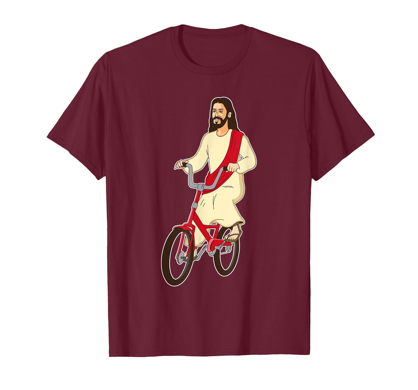Retro Christ on a Bike Funny Lord Jesus Religious Easter T-Shirt