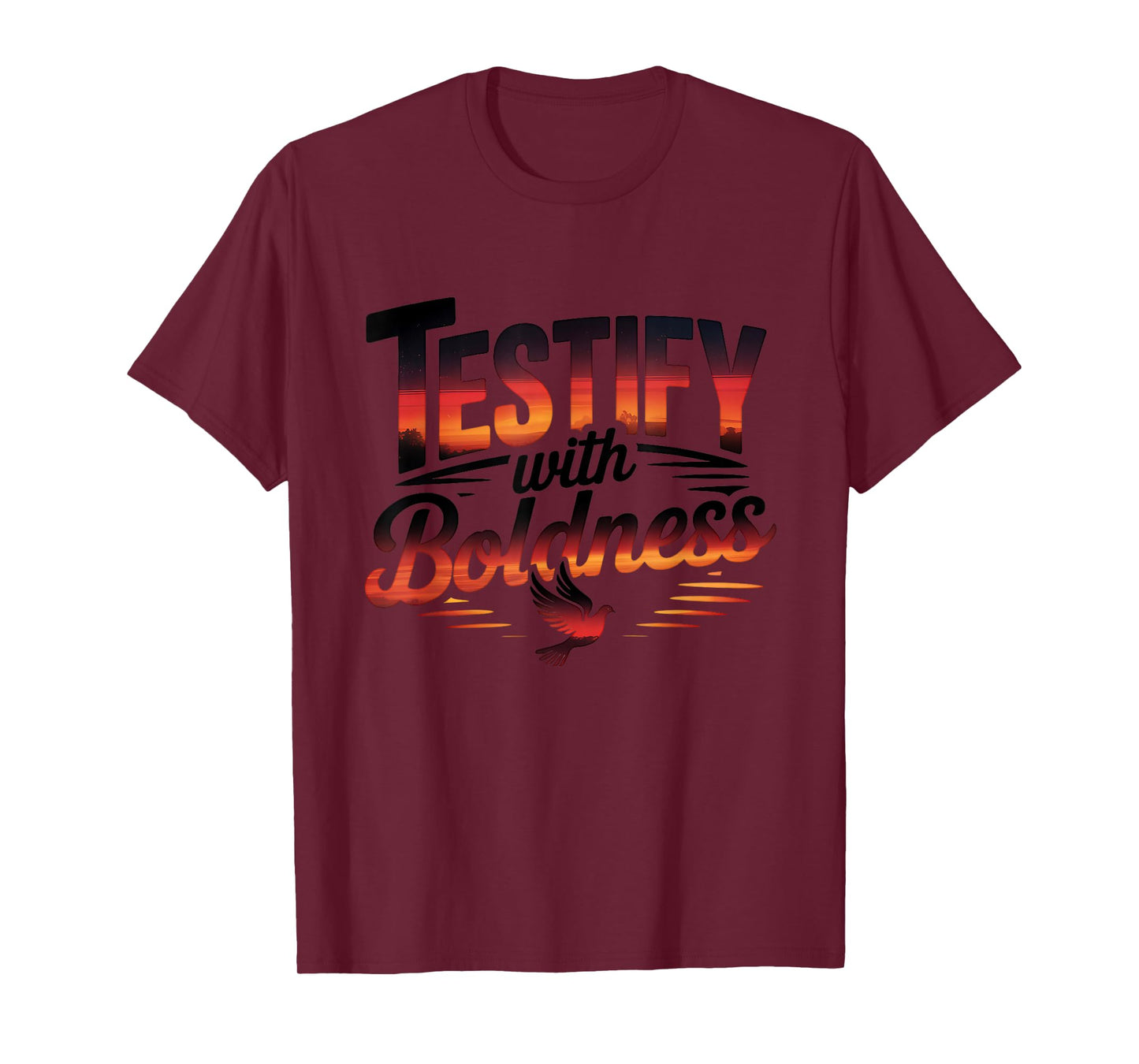 Testify with Boldness Dove Christian Faith T-Shirt