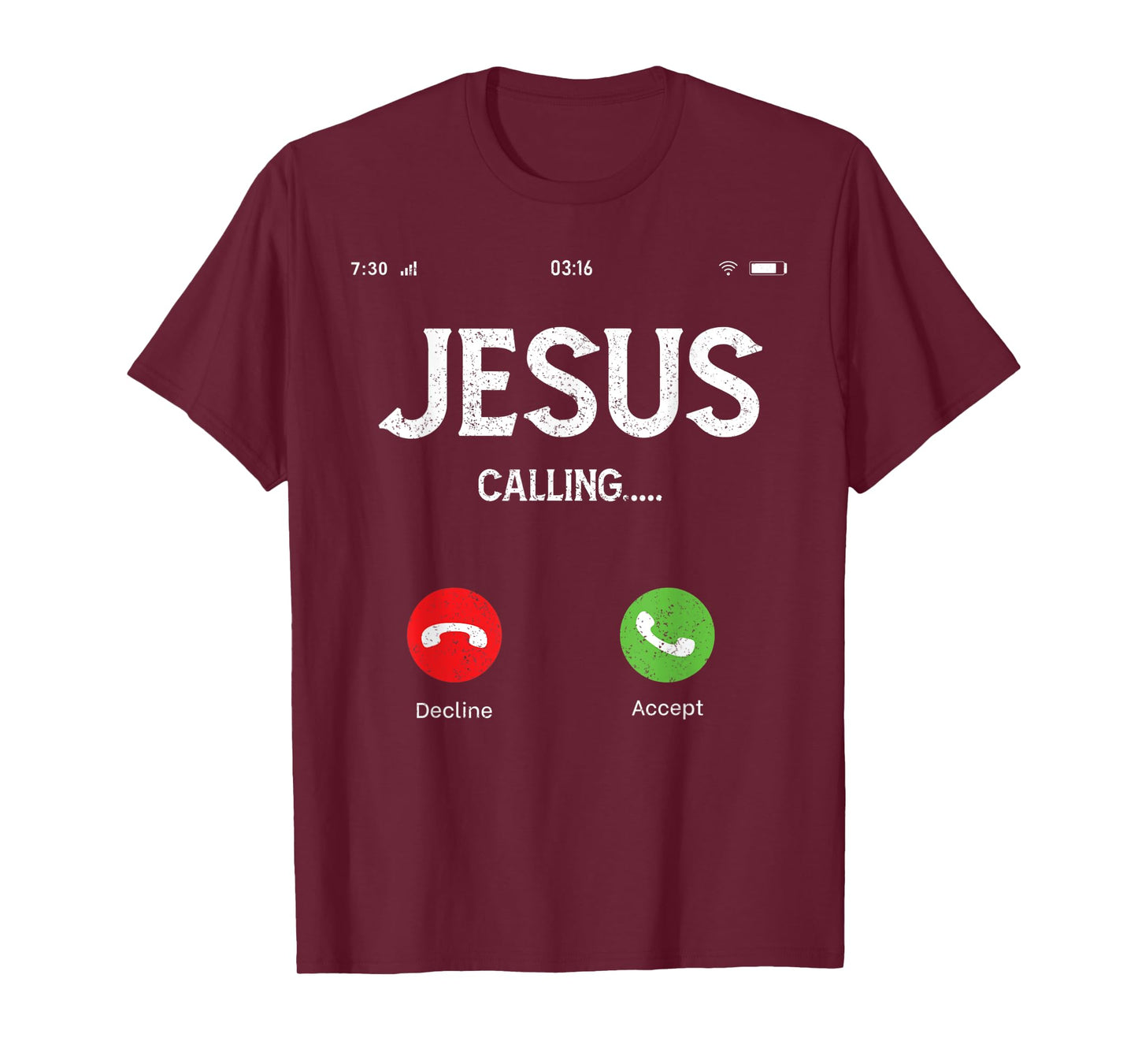 Funny Sarcastic Jesus Is Calling On Mobile Christian Gear T-Shirt