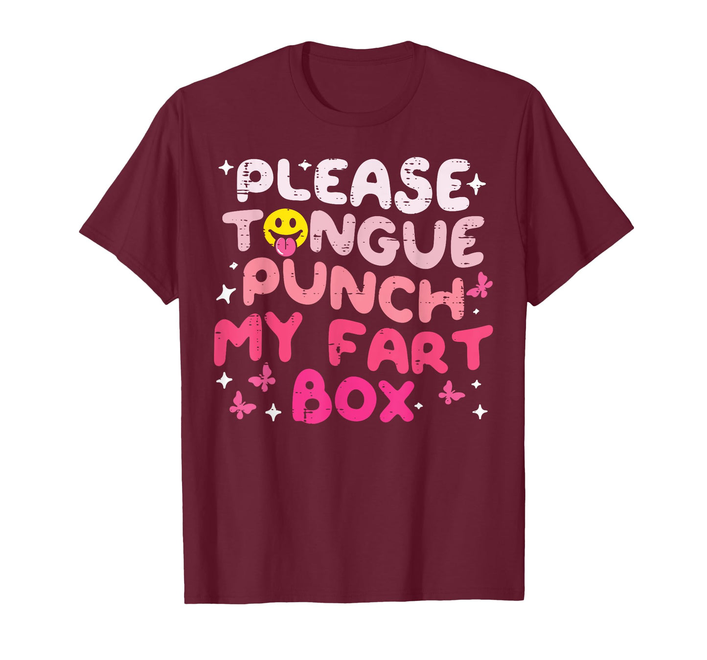 Inappropriate Please Tongue Punch Funny Cringe Men Women T-Shirt