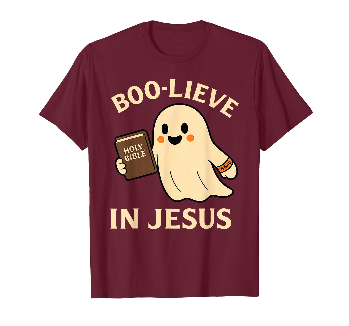 Boo-Lieve in Jesus.Christian Halloween Funny Fall Clothing T-Shirt