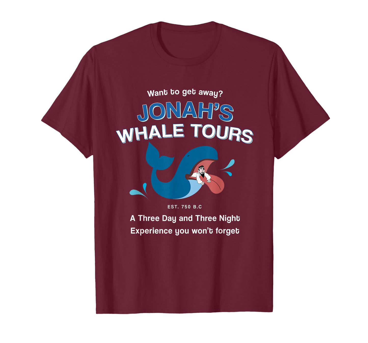 Funny Christian Gifts religious Bible verses Jonah's Whale T-Shirt