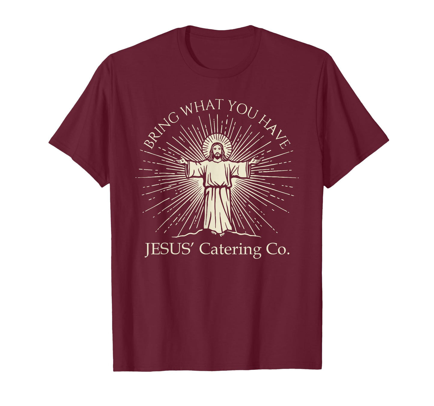 Jesus’ Catering Co Loaves and Fishes Minimalist Tee T-Shirt