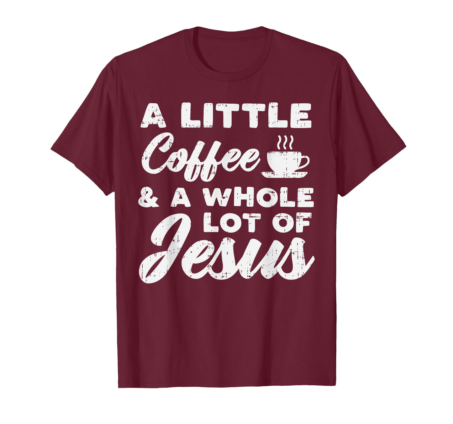 Little Coffee Jesus God Christ Religious Christian Gift T-Shirt