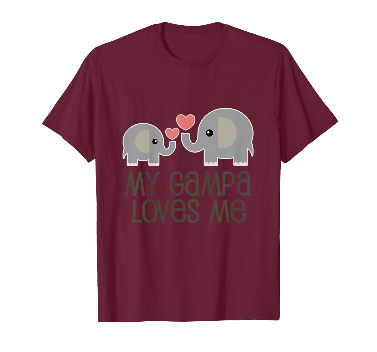 My Gampa Loves Me Grandkids Elephant T-Shirt