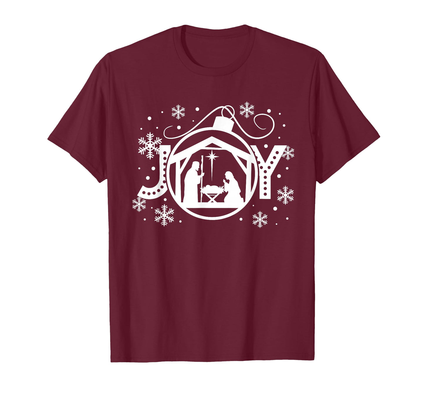 Christian Christmas Joy Jesus Nativity Scene Faith Family T-Shirt