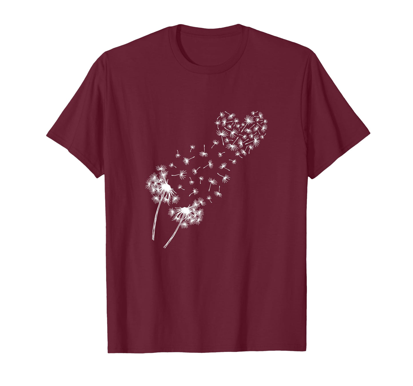 Dandelion Heart Dandelion Flowers Wild Flowers Women Girls T-Shirt
