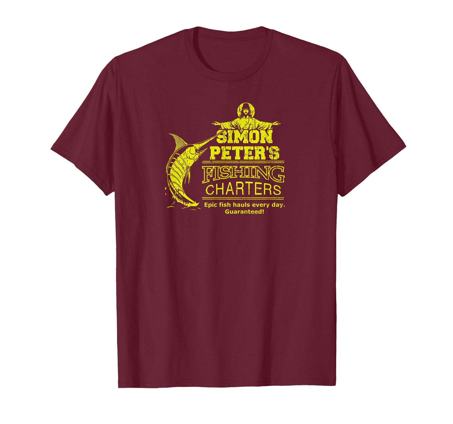 Simon Peter's Fishing Charters Funny Jesus Christ Christian T-Shirt