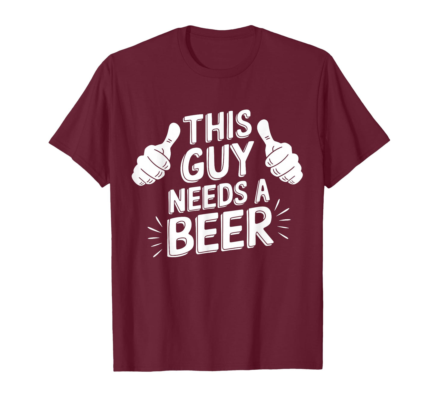 Spring Break Costume 'This Guy Needs A Beer' Funny Unisex Black T-Shirt