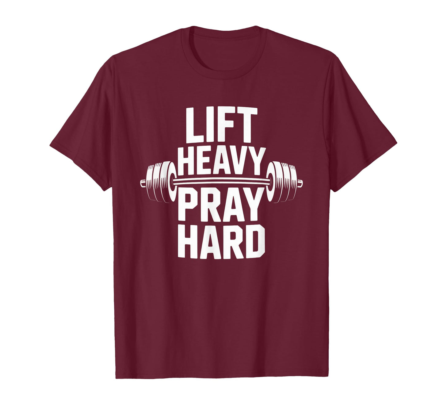 Lift Heavy Pray Hard Tshirt Gym Christian Gift Jesus Faith T-Shirt