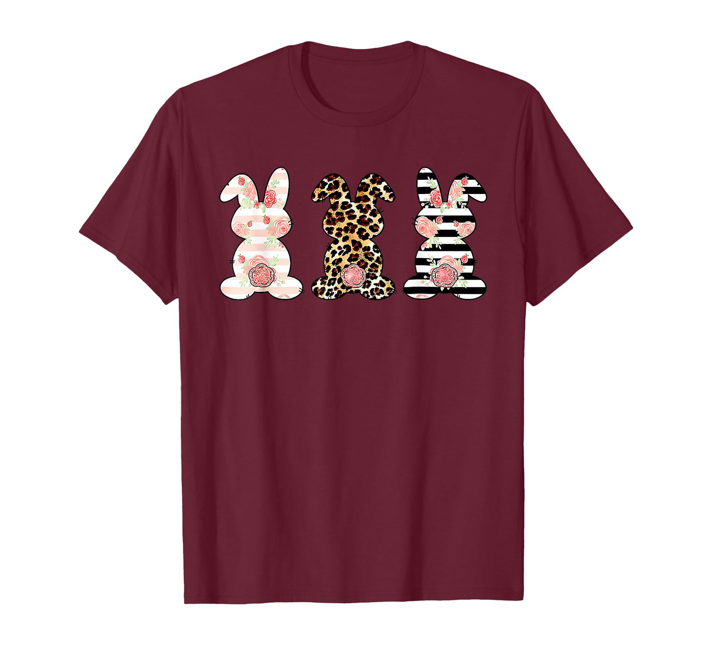 Leopard Easter Bunny Rabbit Trio Cute Easter Day T-Shirt
