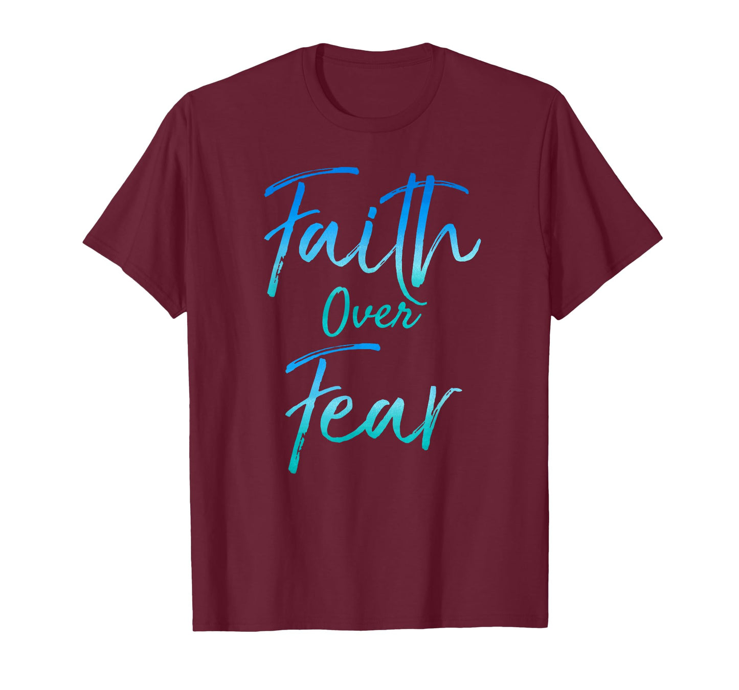 Faith Over Fear Shirt Vintage Inspirational Bold Christian T-Shirt